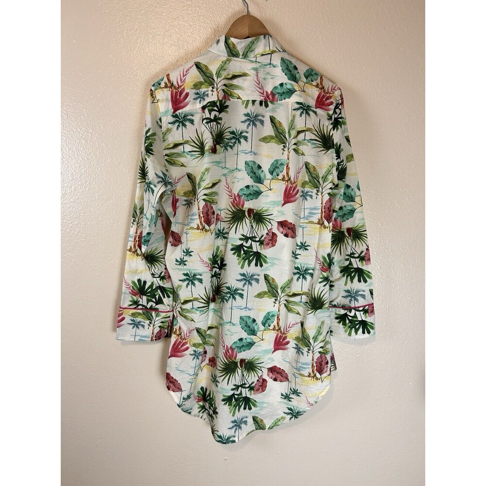Anthropologie The Lazy Poet S Shirt Dress Pajama Nightgown Tunic Lounge Button - Picture 3 of 4